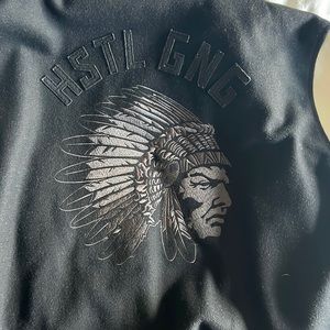 Hustle Gang letterman style jacket